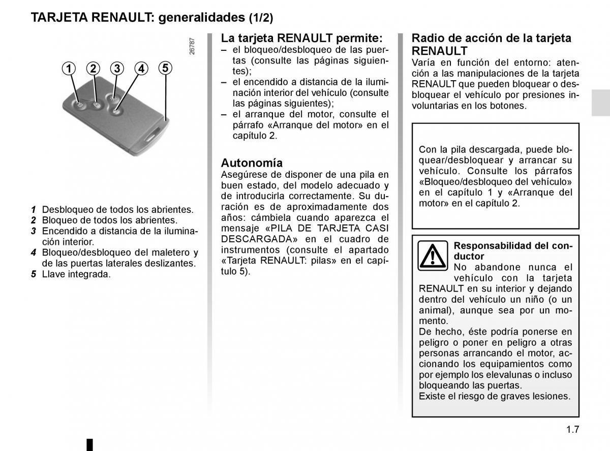 Renault Trafic III 3 manual del propietario / page 13
