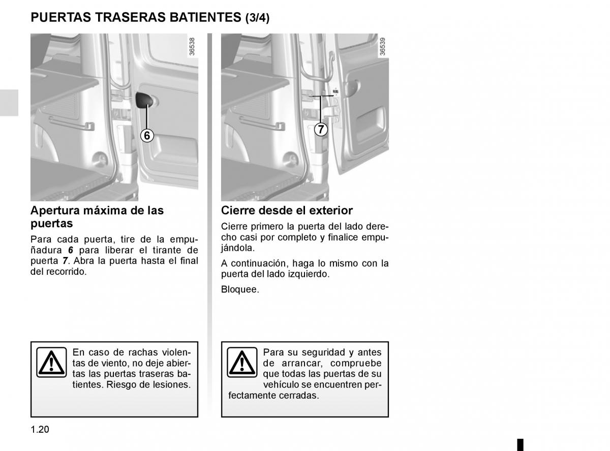 Renault Trafic III 3 manual del propietario / page 26