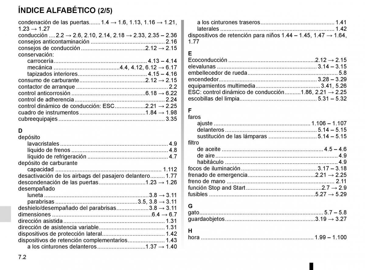 Renault Trafic III 3 manual del propietario / page 286