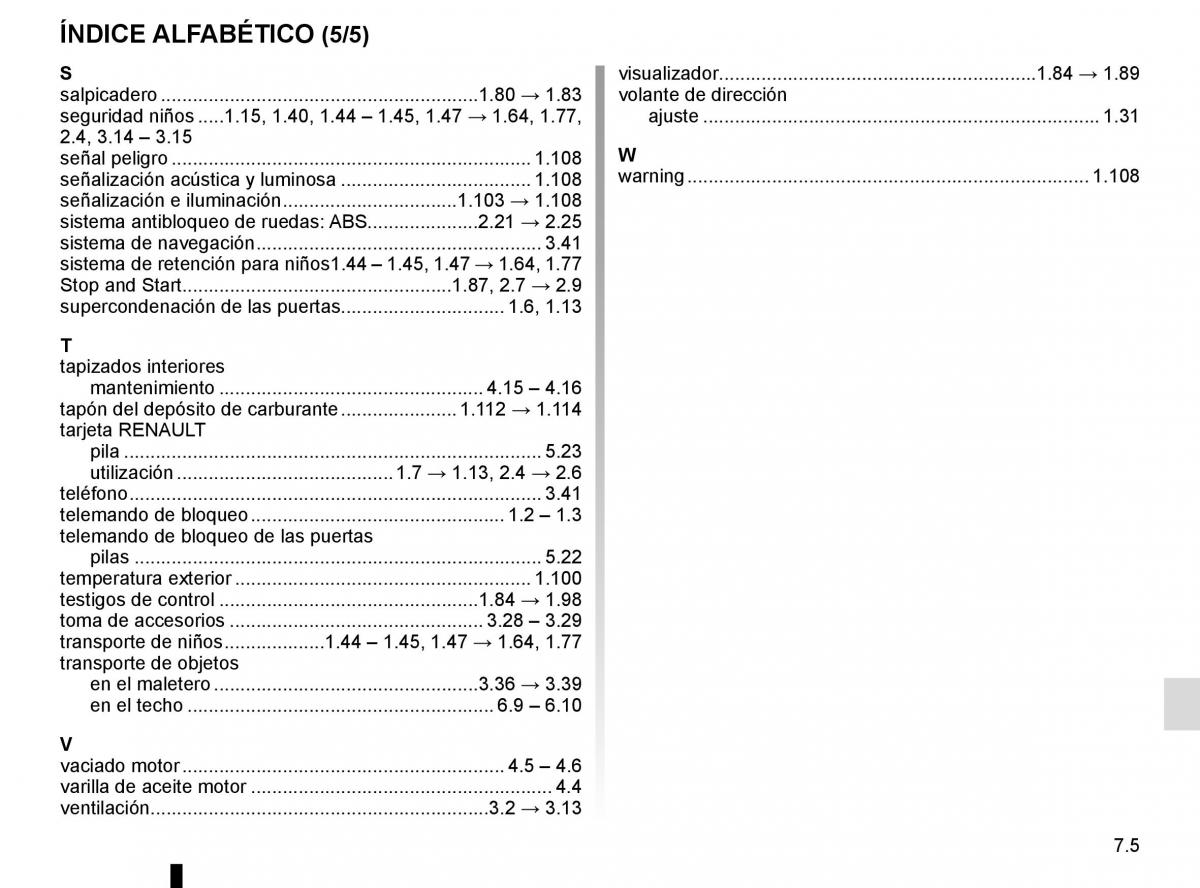 Renault Trafic III 3 manual del propietario / page 289