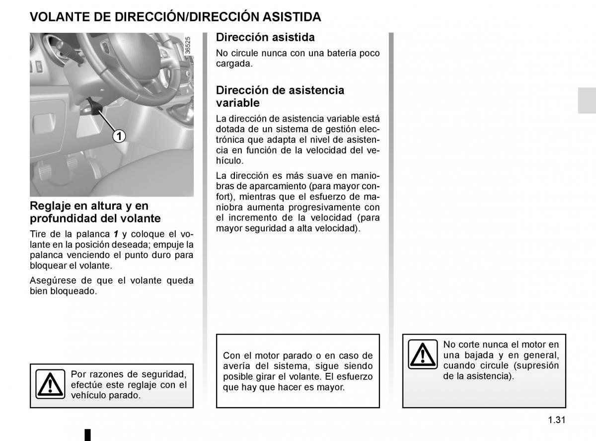 Renault Trafic III 3 manual del propietario / page 37