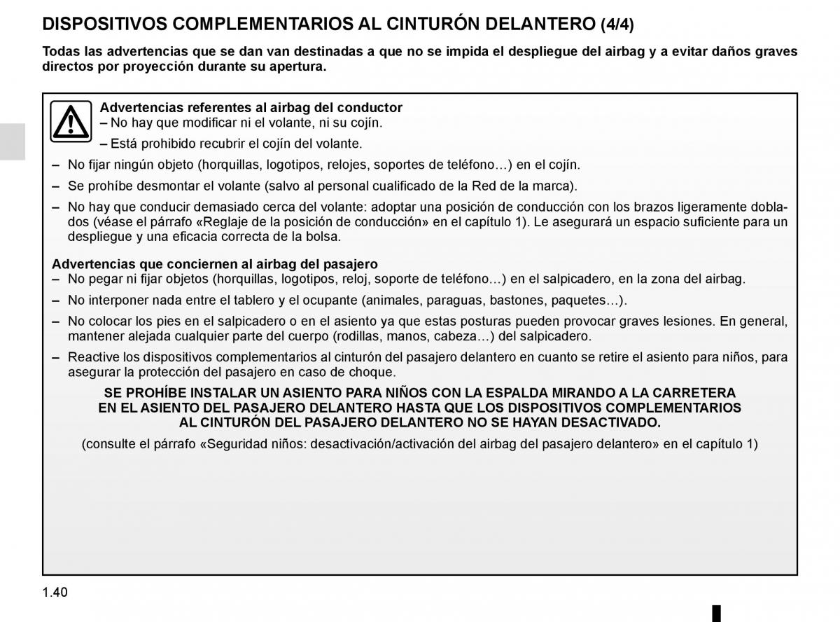 Renault Trafic III 3 manual del propietario / page 46