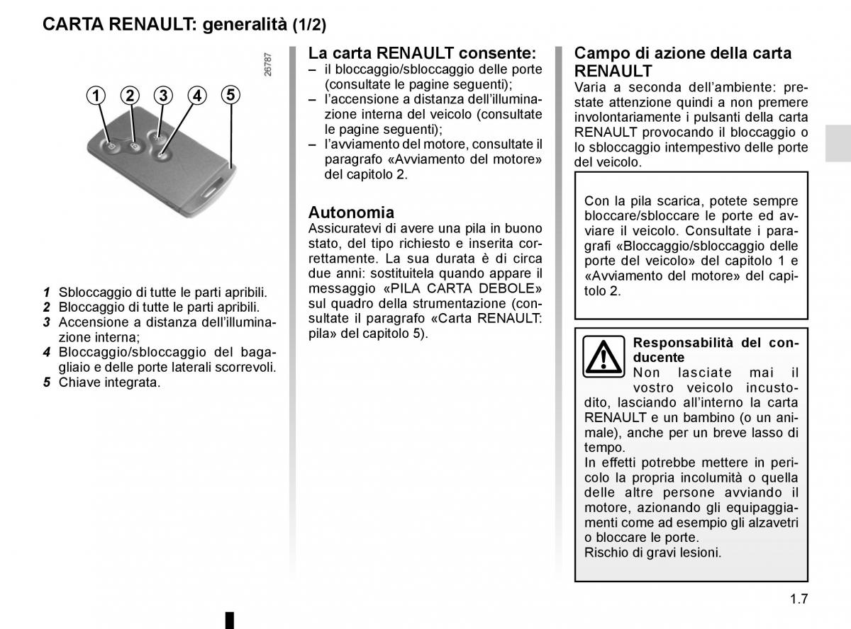 Renault Trafic III 3 manuale del proprietario / page 13