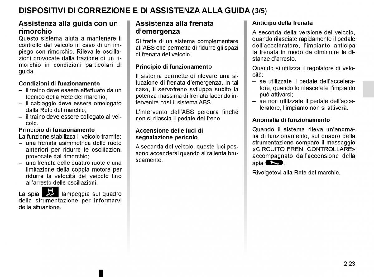 Renault Trafic III 3 manuale del proprietario / page 147