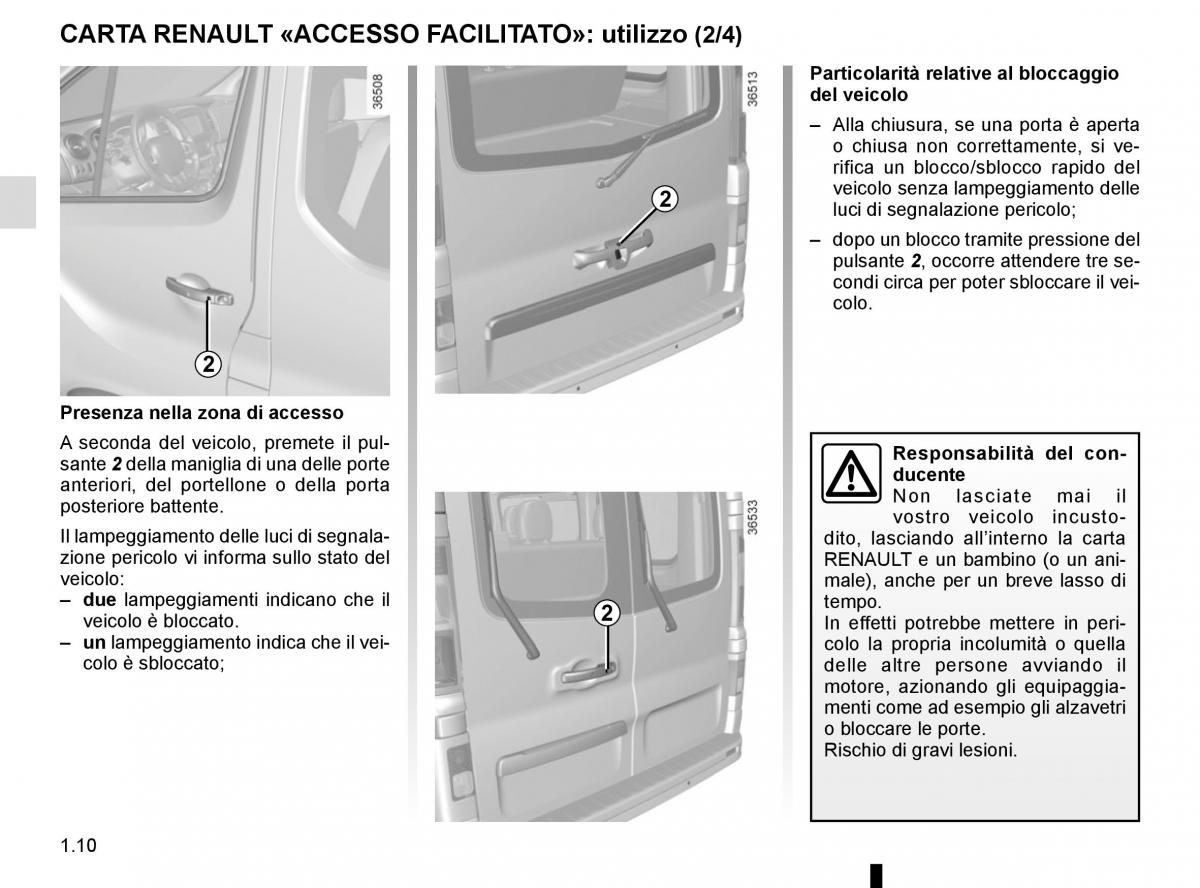 Renault Trafic III 3 manuale del proprietario / page 16