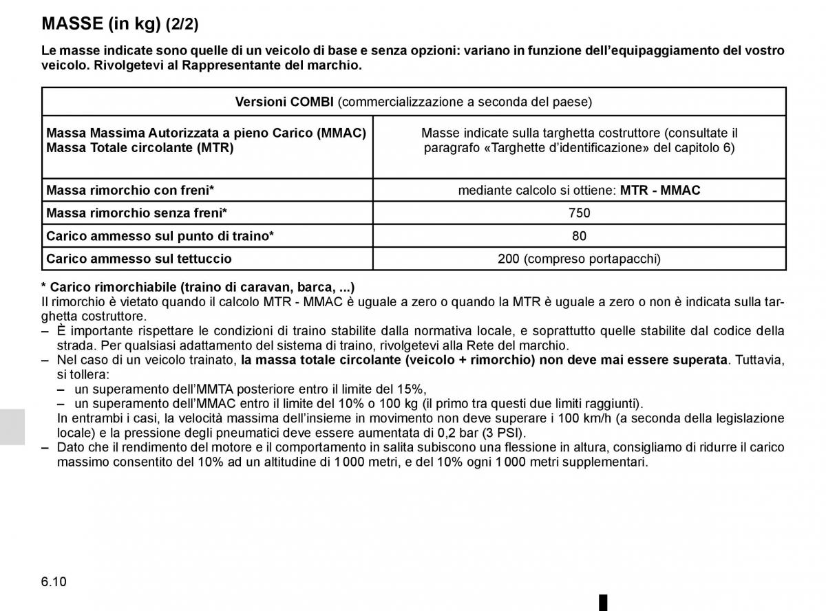 Renault Trafic III 3 manuale del proprietario / page 272