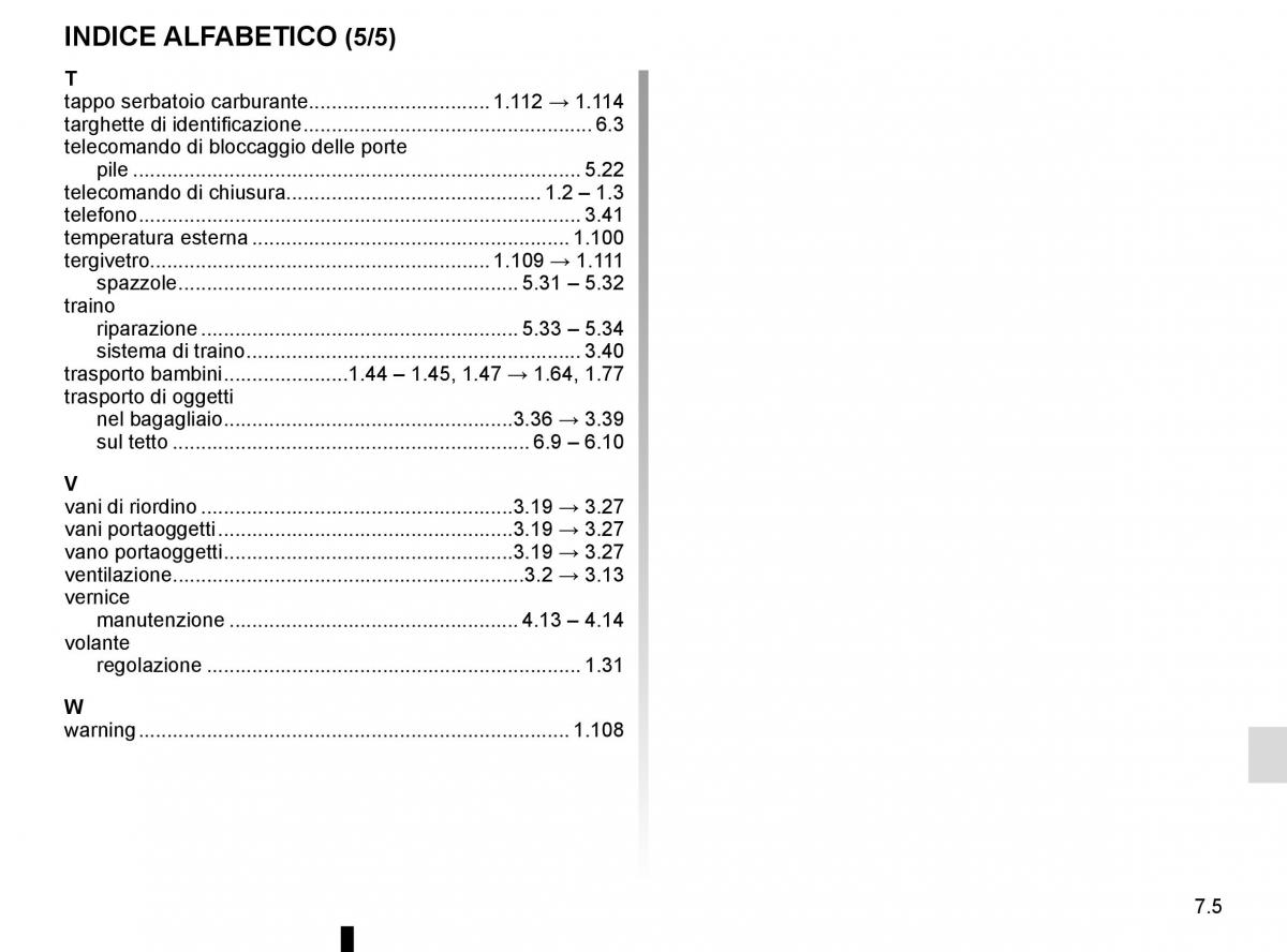 Renault Trafic III 3 manuale del proprietario / page 289