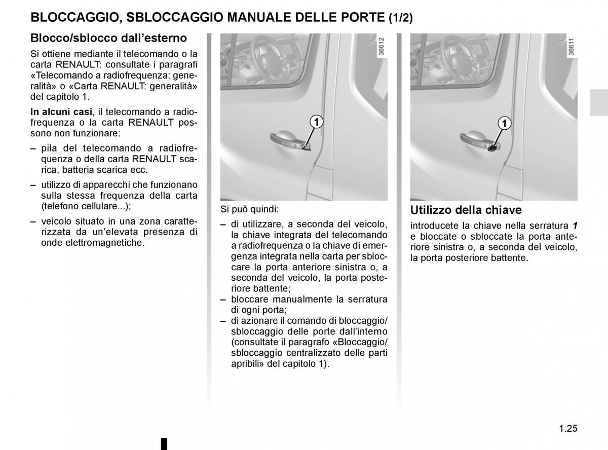 Renault Trafic III 3 manuale del proprietario / page 31