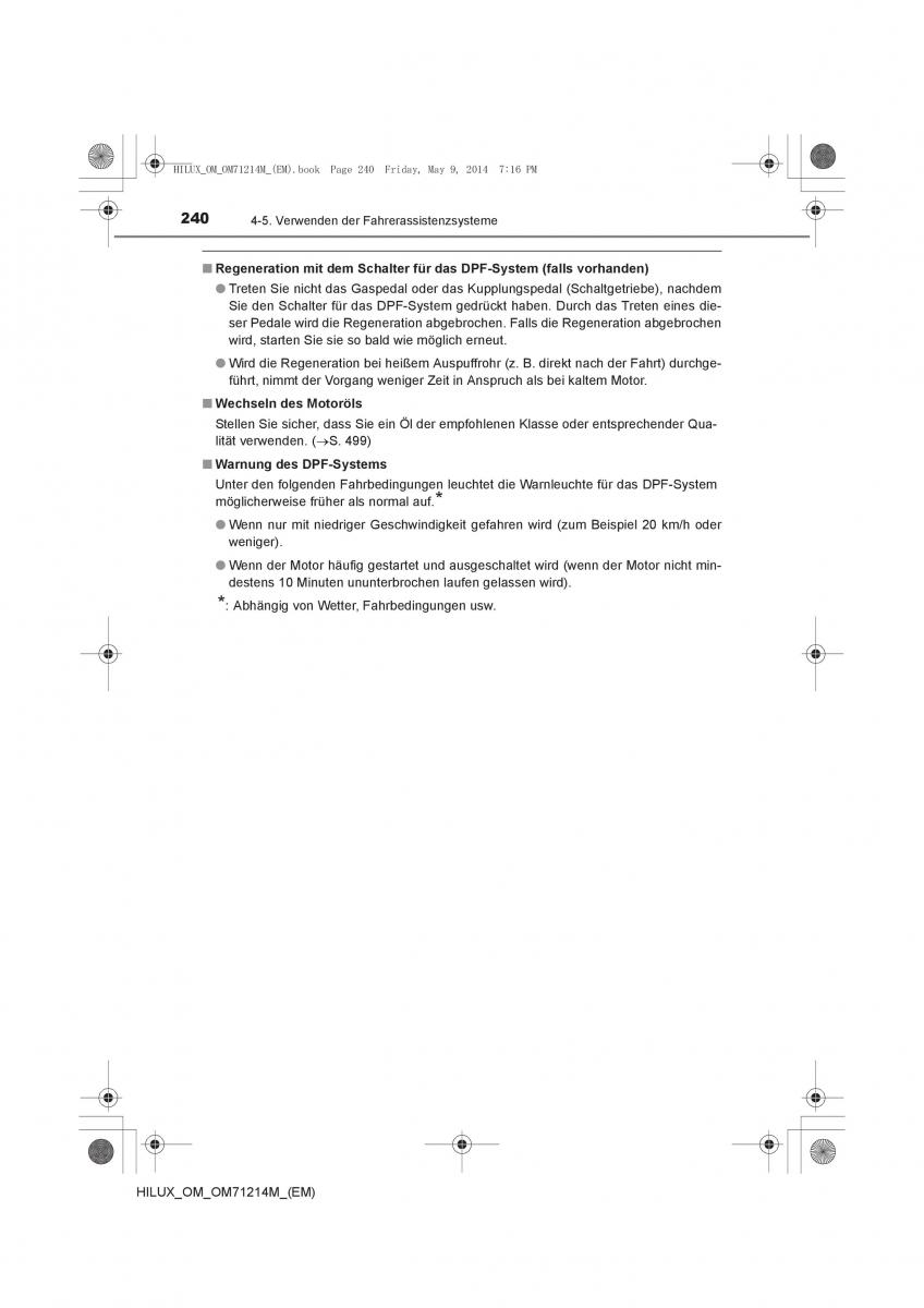 Toyota Hilux VII 7 Handbuch / page 240