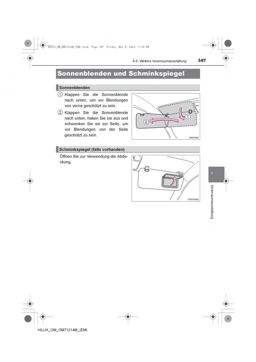 Toyota Hilux VII 7 Handbuch / page 347