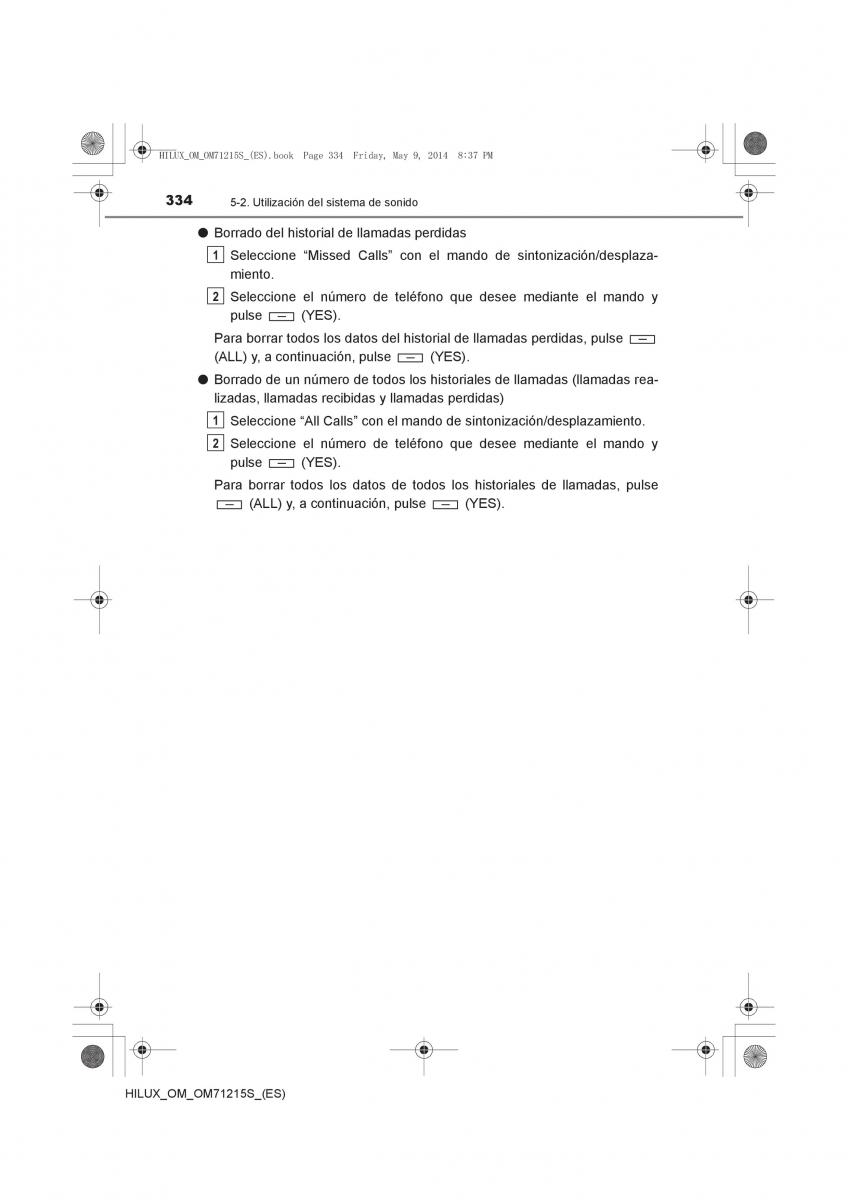 Toyota Hilux VII 7 manual del propietario / page 334