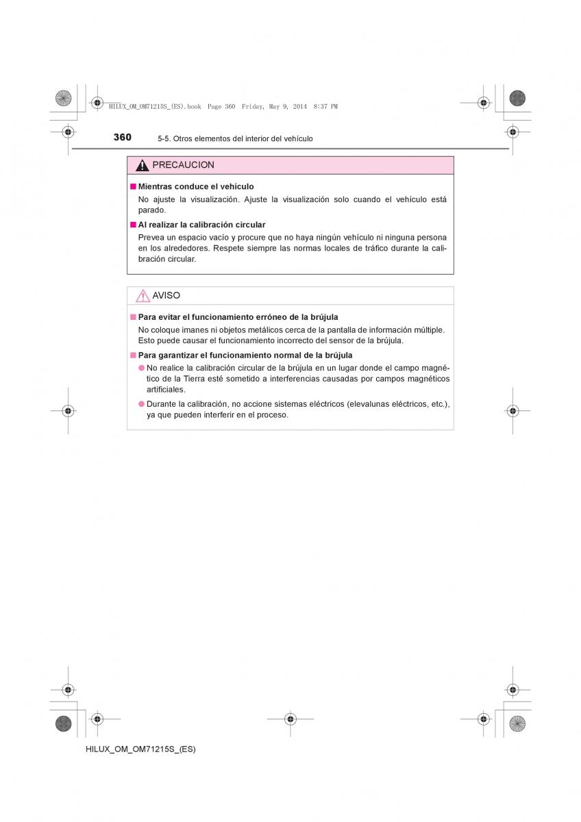 Toyota Hilux VII 7 manual del propietario / page 360