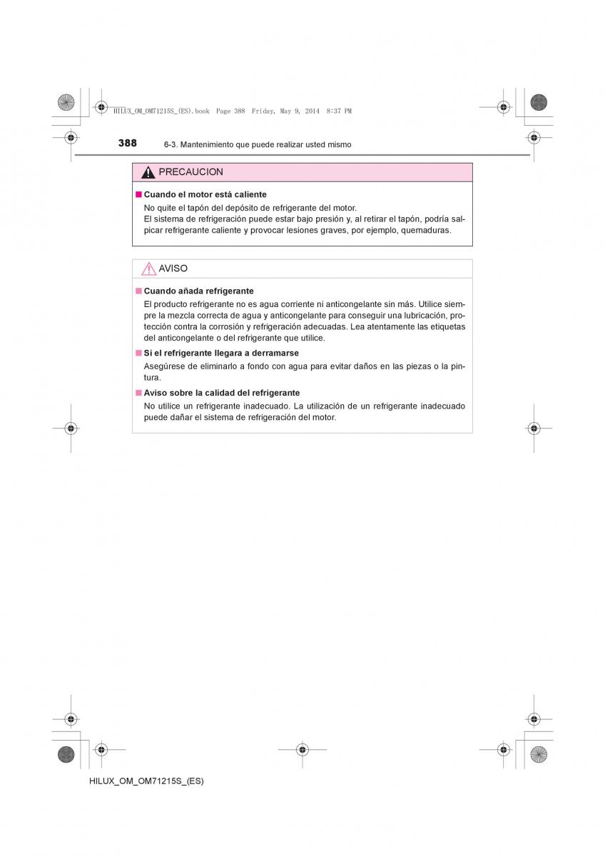 Toyota Hilux VII 7 manual del propietario / page 388