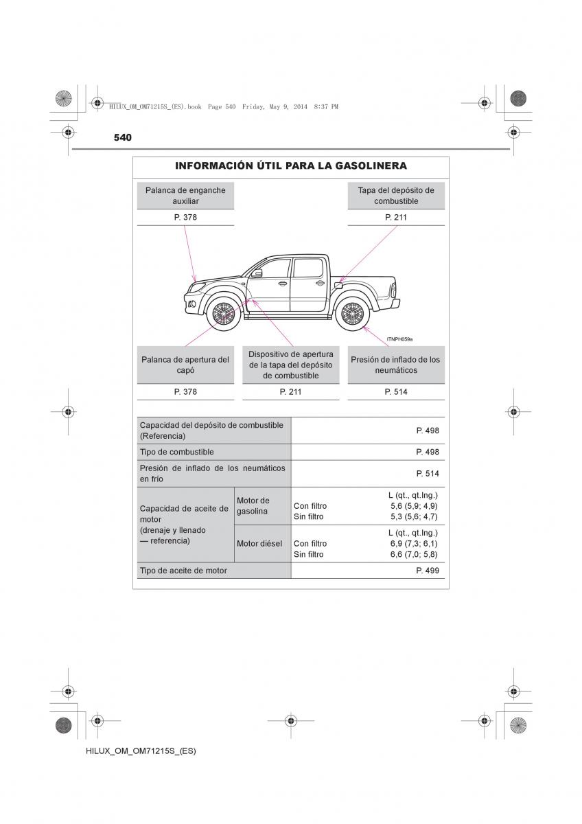 Toyota Hilux VII 7 manual del propietario / page 540