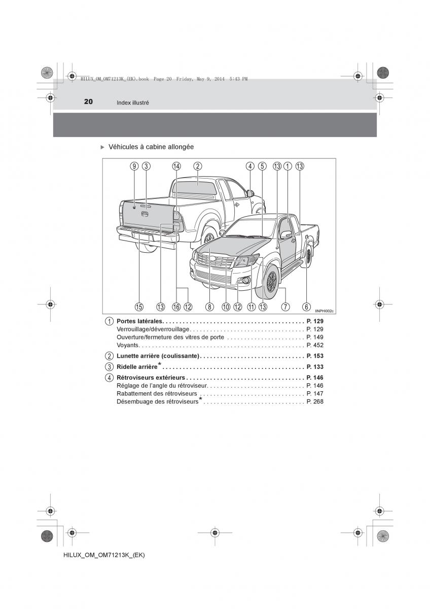 Toyota Hilux VII 7 manuel du proprietaire / page 20