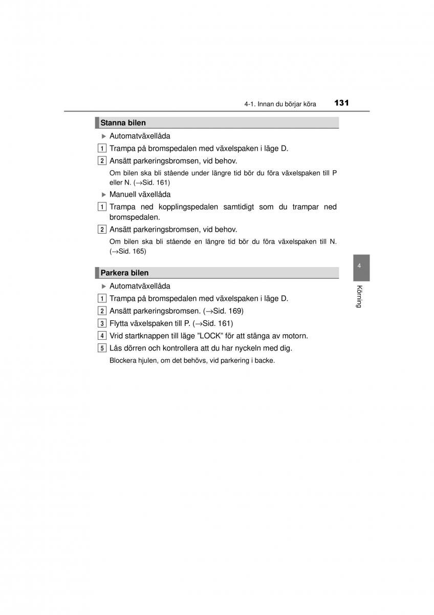 Toyota Hilux VII 7 instruktionsbok / page 131