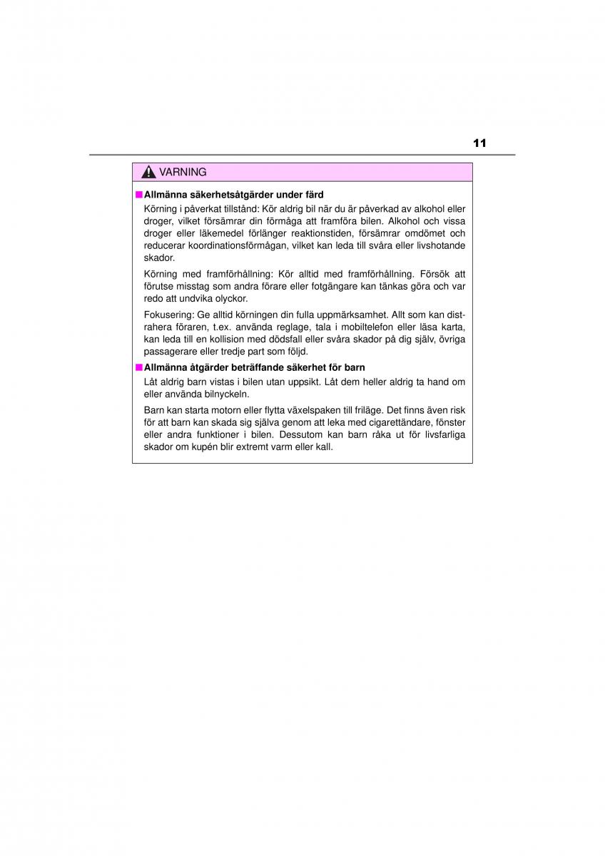 Toyota Hilux VII 7 instruktionsbok / page 11
