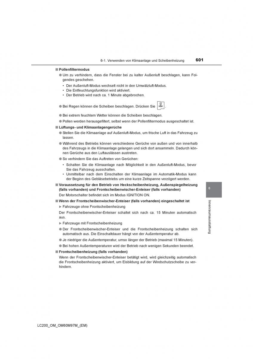 Toyota Land Cruiser J200 Handbuch / page 601