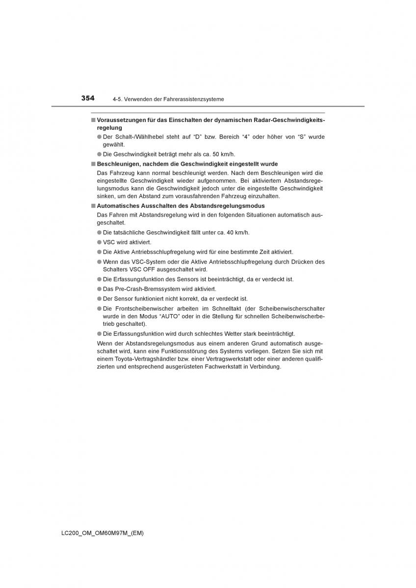 Toyota Land Cruiser J200 Handbuch / page 354
