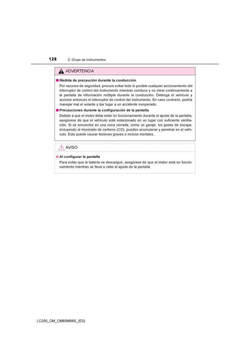Toyota Land Cruiser J200 manual del propietario / page 128