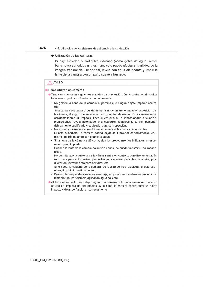 Toyota Land Cruiser J200 manual del propietario / page 476