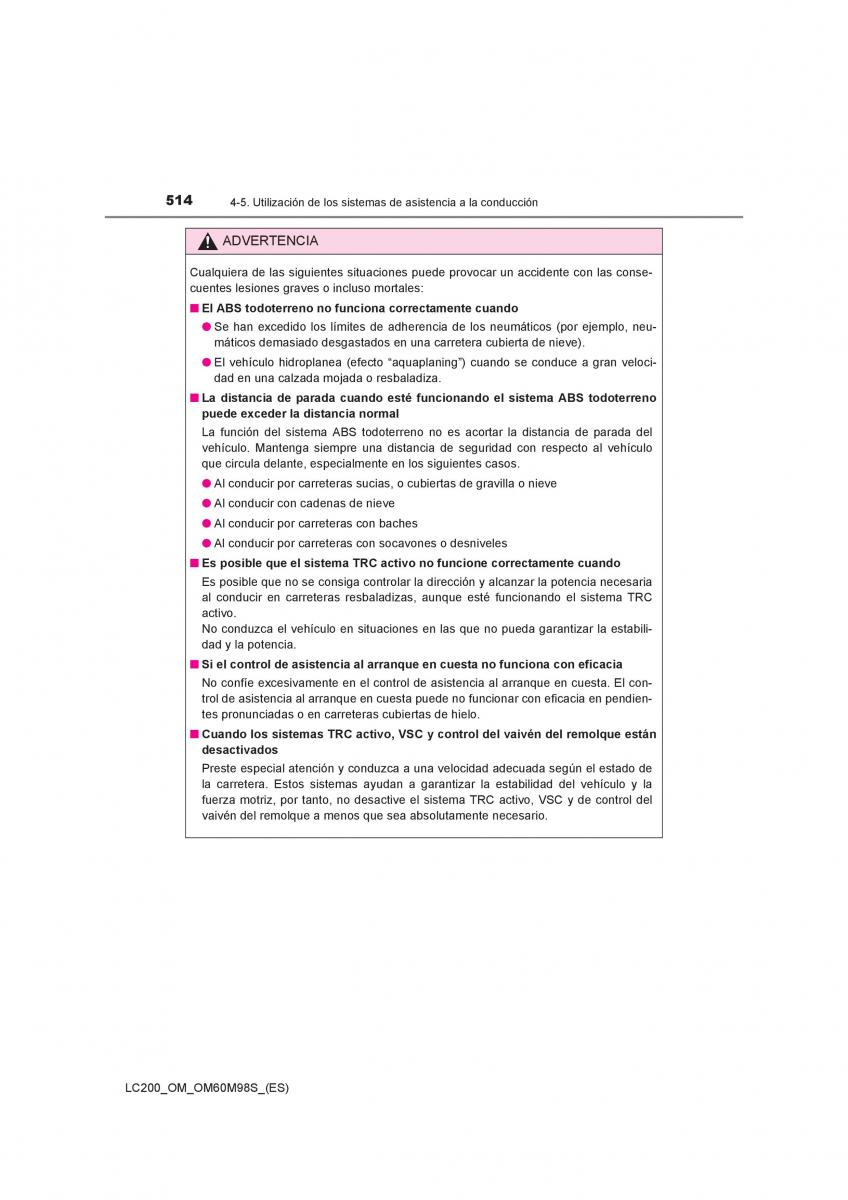 Toyota Land Cruiser J200 manual del propietario / page 514