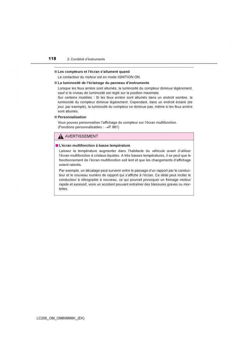 Toyota Land Cruiser J200 manuel du proprietaire / page 118