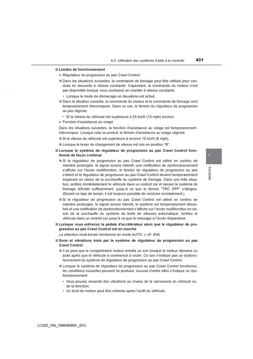 Toyota Land Cruiser J200 manuel du proprietaire / page 431