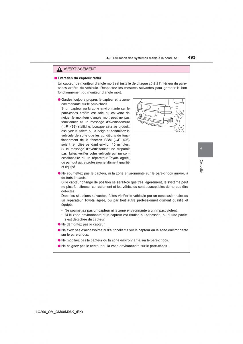 Toyota Land Cruiser J200 manuel du proprietaire / page 493