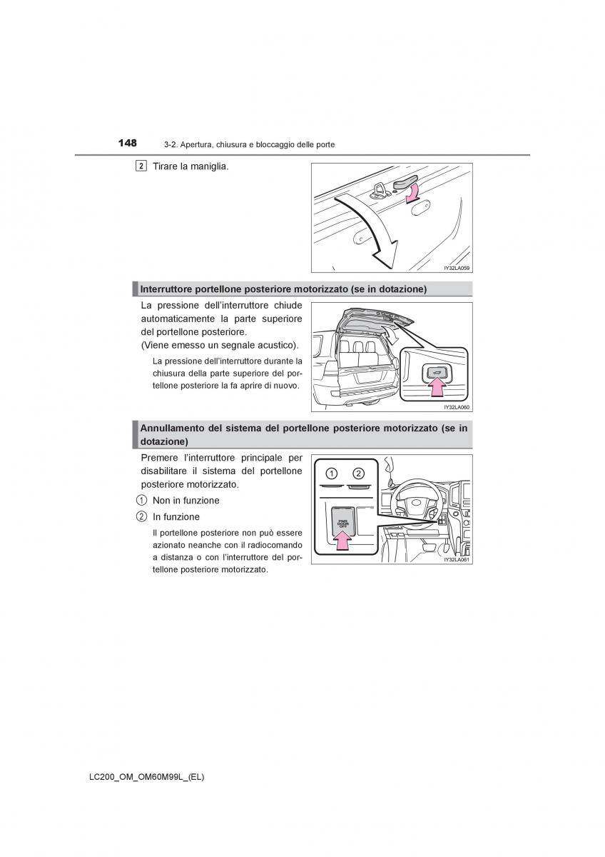 Toyota Land Cruiser J200 manuale del proprietario / page 148