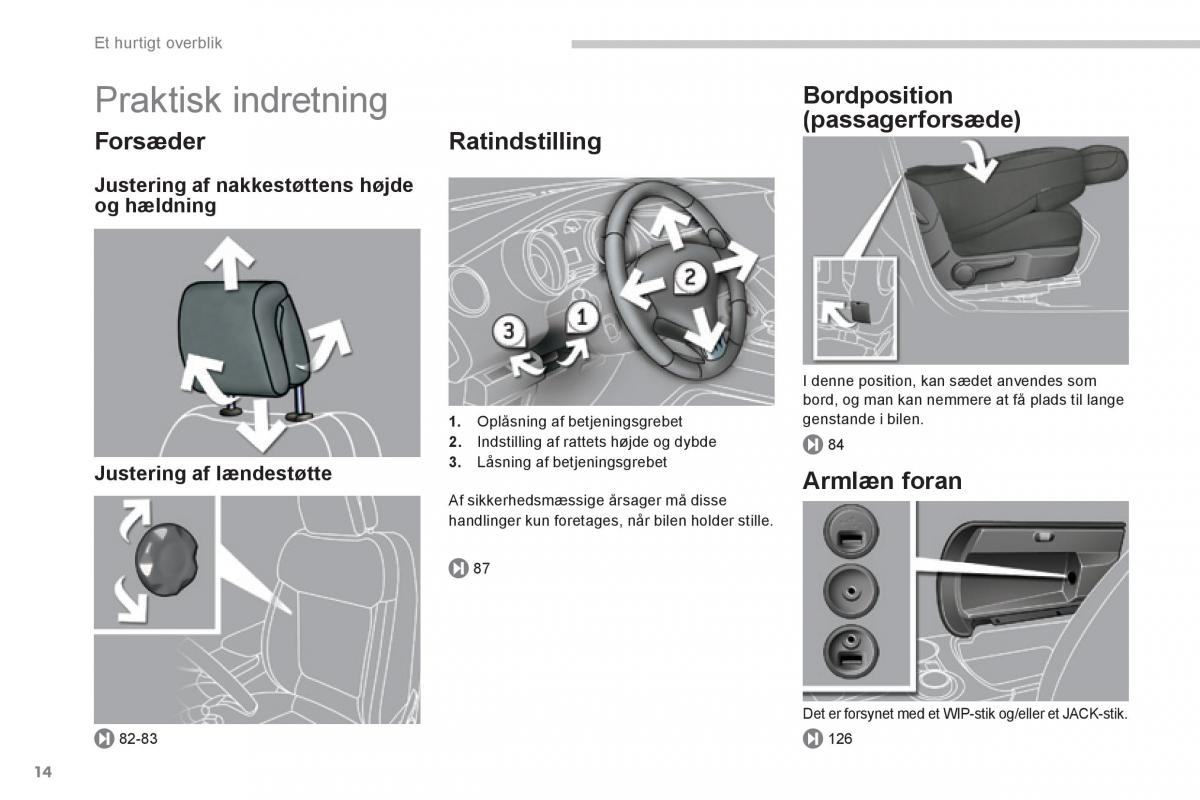 Peugeot 3008 Hybrid Bilens instruktionsbog / page 16