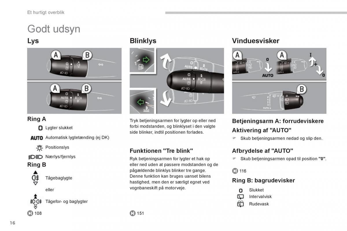 Peugeot 3008 Hybrid Bilens instruktionsbog / page 18