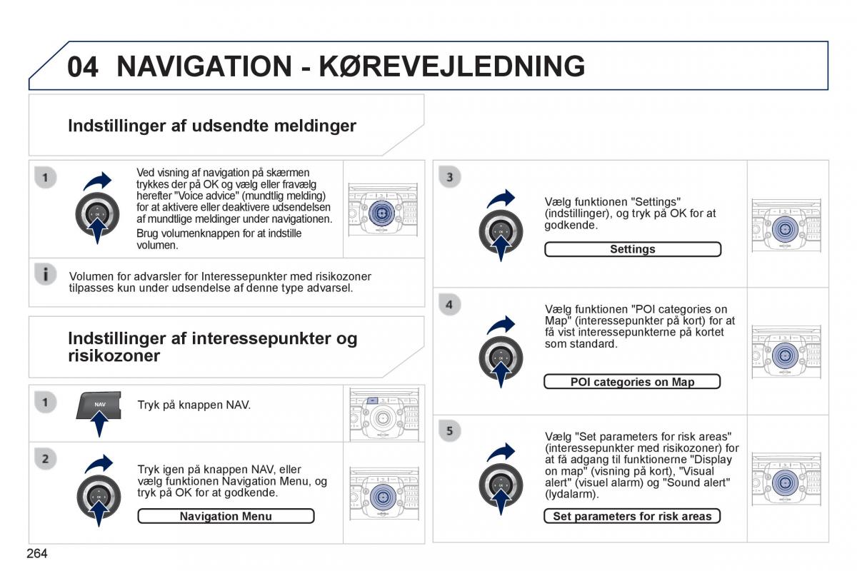 Peugeot 3008 Hybrid Bilens instruktionsbog / page 266