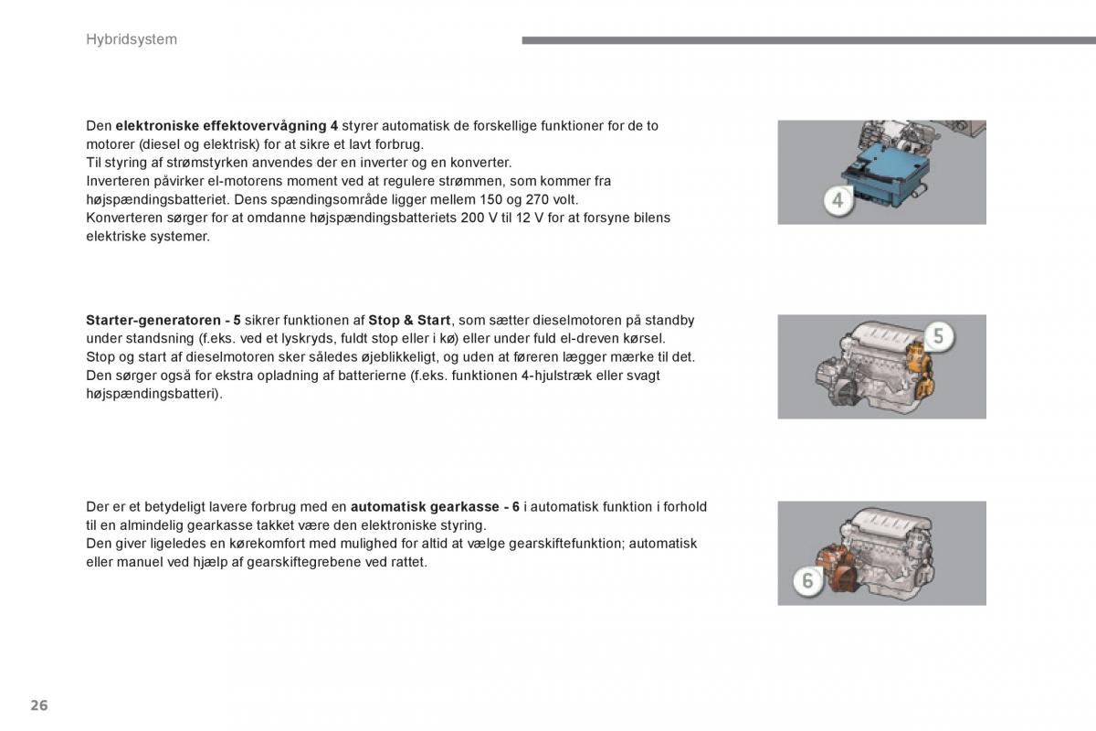 Peugeot 3008 Hybrid Bilens instruktionsbog / page 28