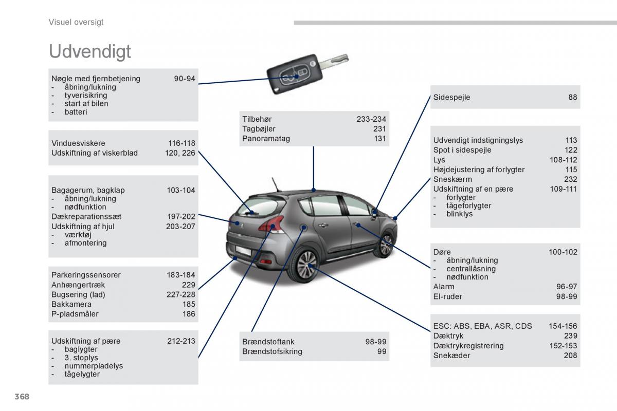 Peugeot 3008 Hybrid Bilens instruktionsbog / page 370