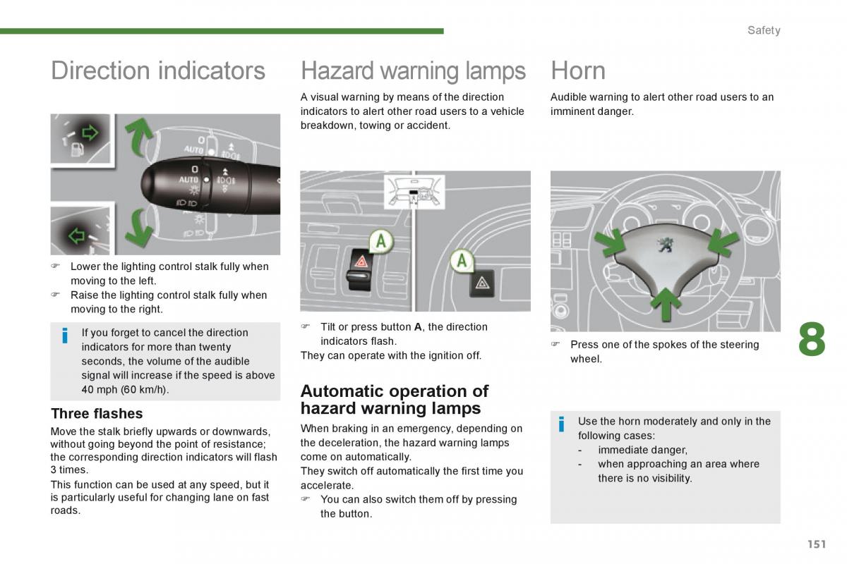manual  Peugeot 3008 Hybrid owners manual / page 153