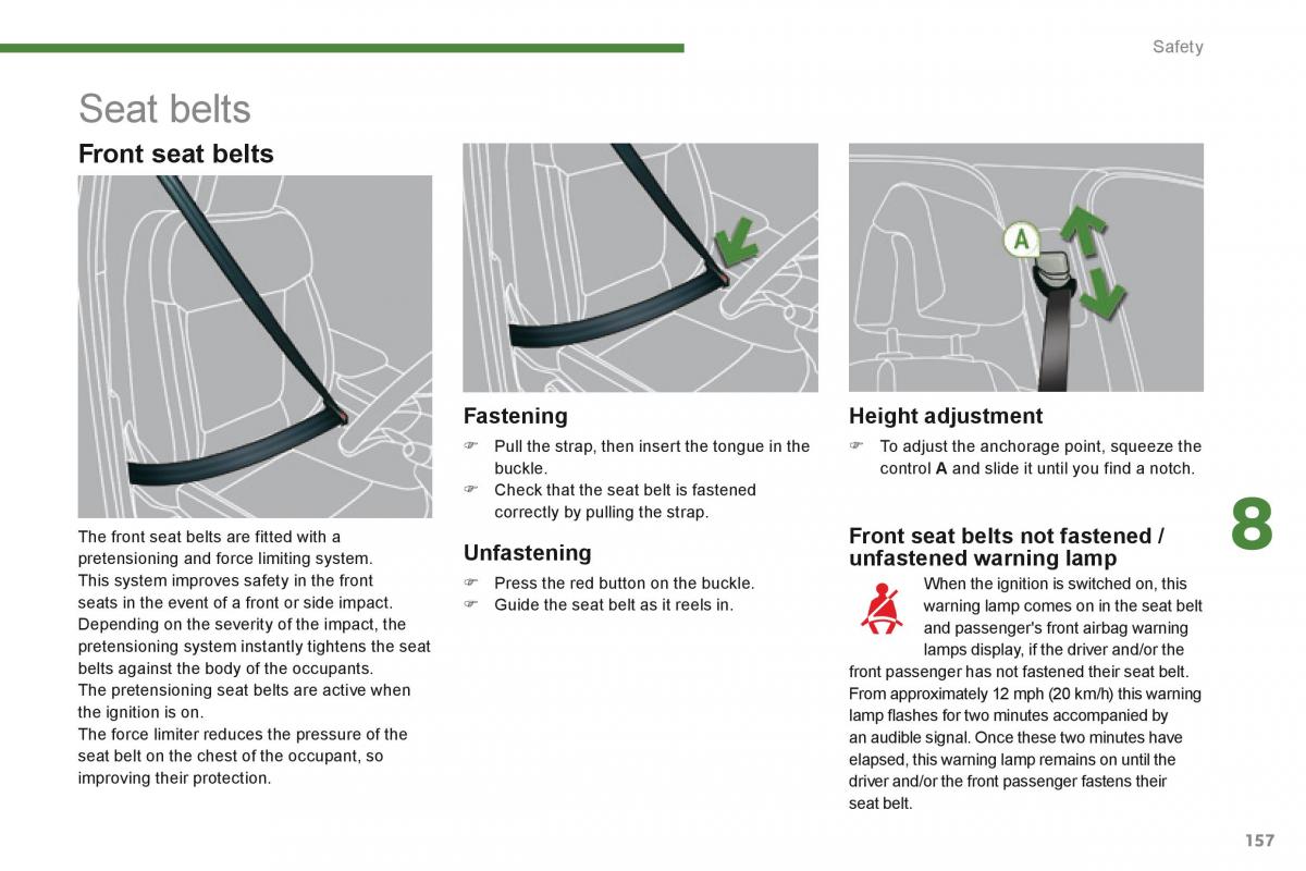 manual  Peugeot 3008 Hybrid owners manual / page 159