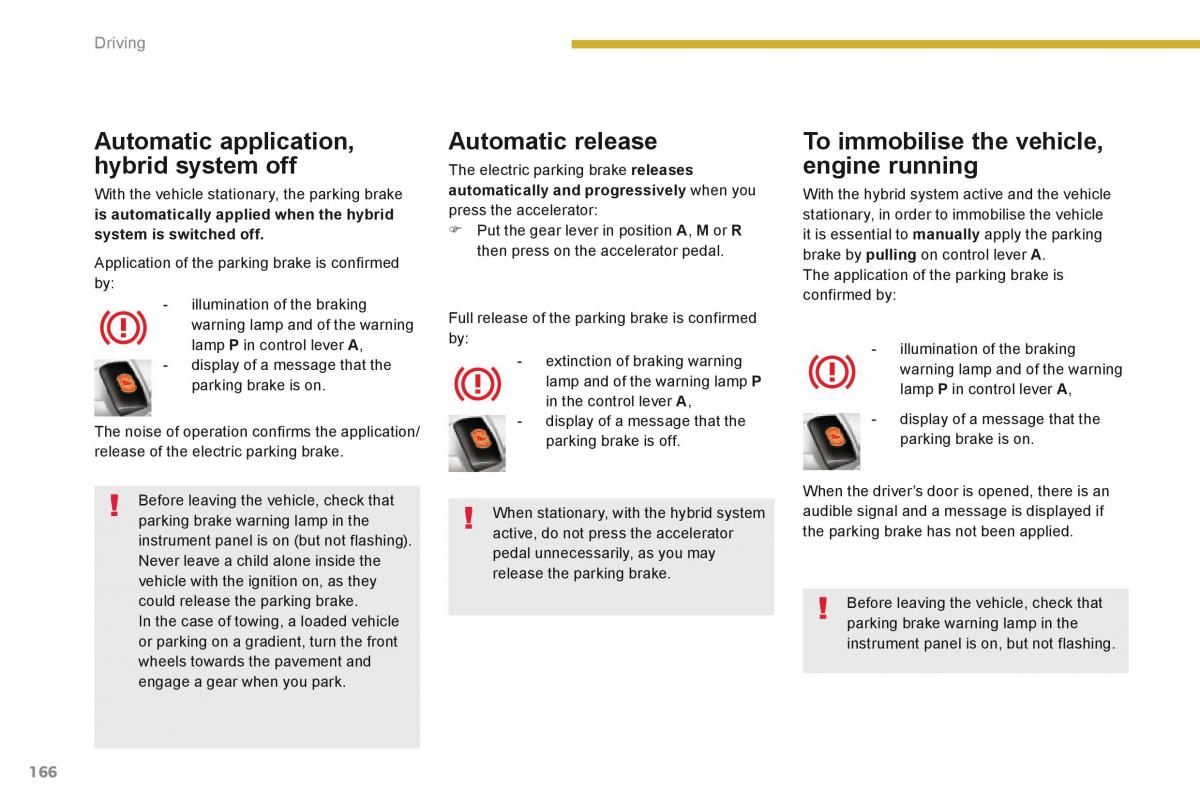 manual  Peugeot 3008 Hybrid owners manual / page 168