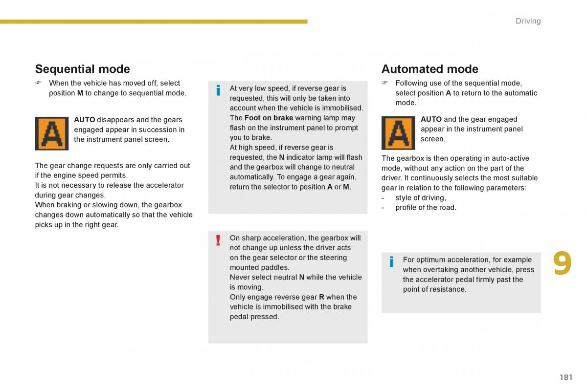 manual  Peugeot 3008 Hybrid owners manual / page 183