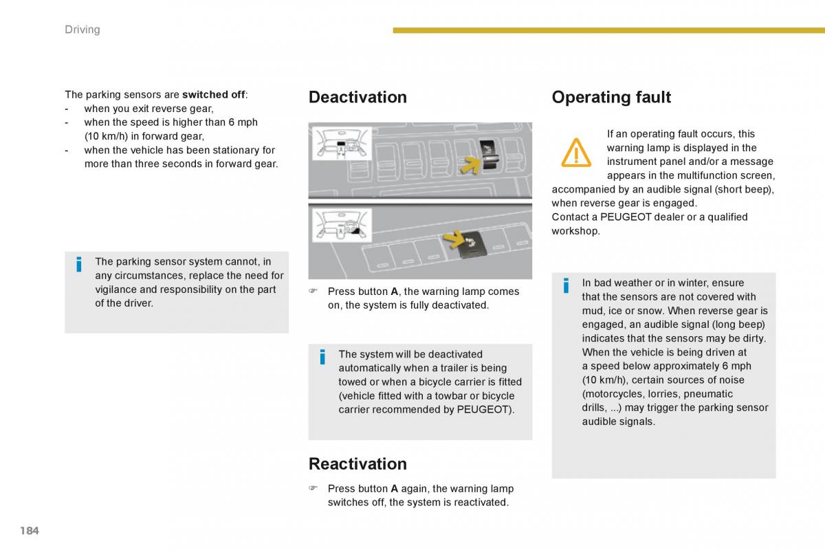 manual  Peugeot 3008 Hybrid owners manual / page 186