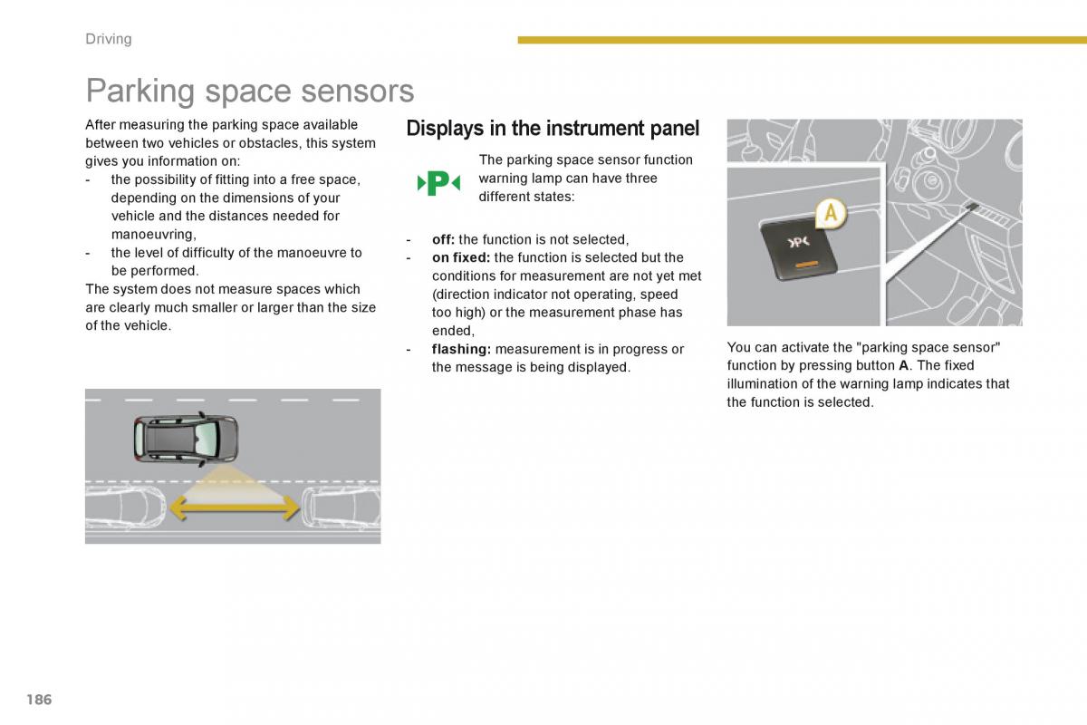 manual  Peugeot 3008 Hybrid owners manual / page 188