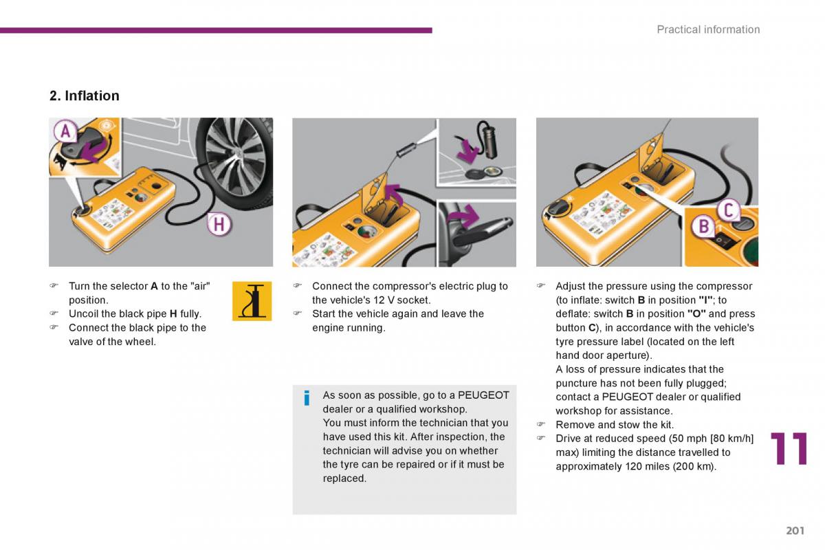 manual  Peugeot 3008 Hybrid owners manual / page 203