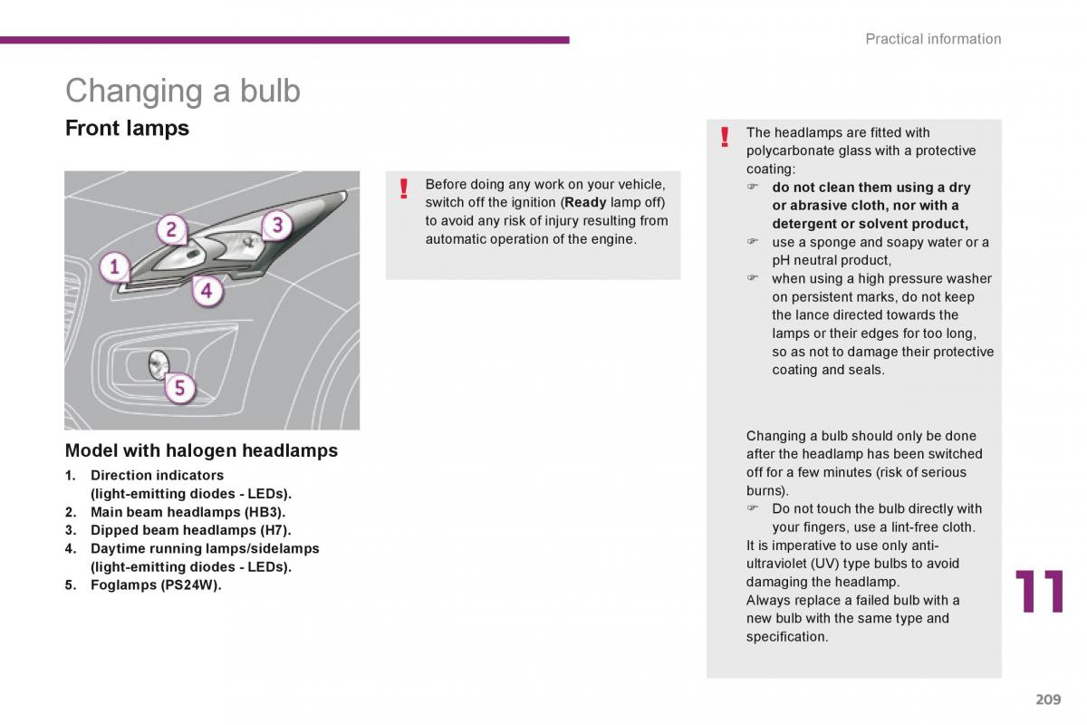 manual  Peugeot 3008 Hybrid owners manual / page 211