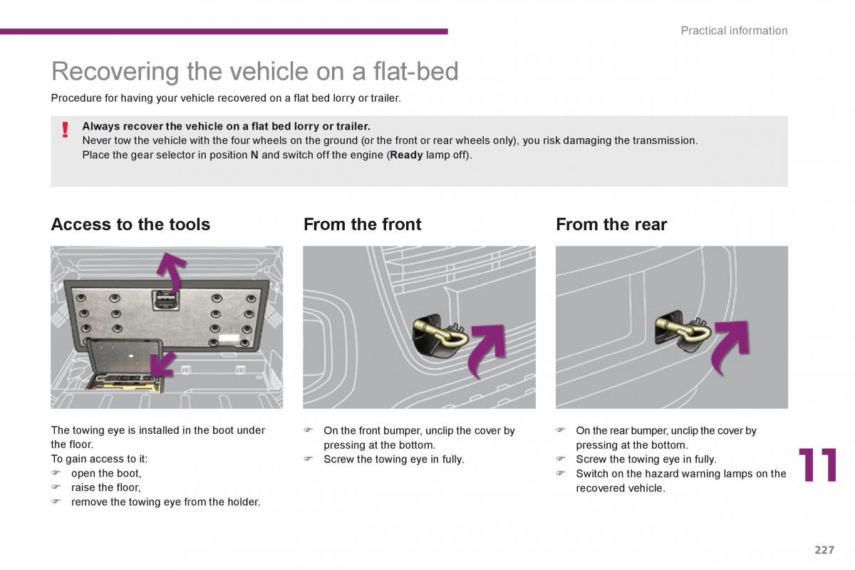 manual  Peugeot 3008 Hybrid owners manual / page 229