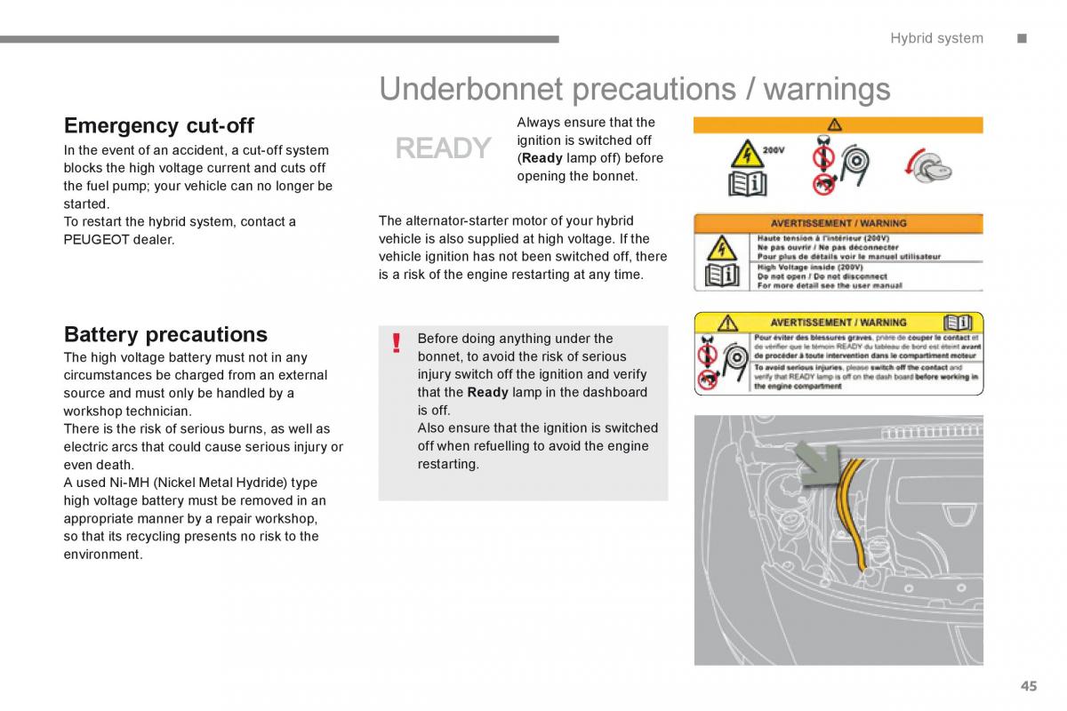 Peugeot 3008 Hybrid owners manual / page 47
