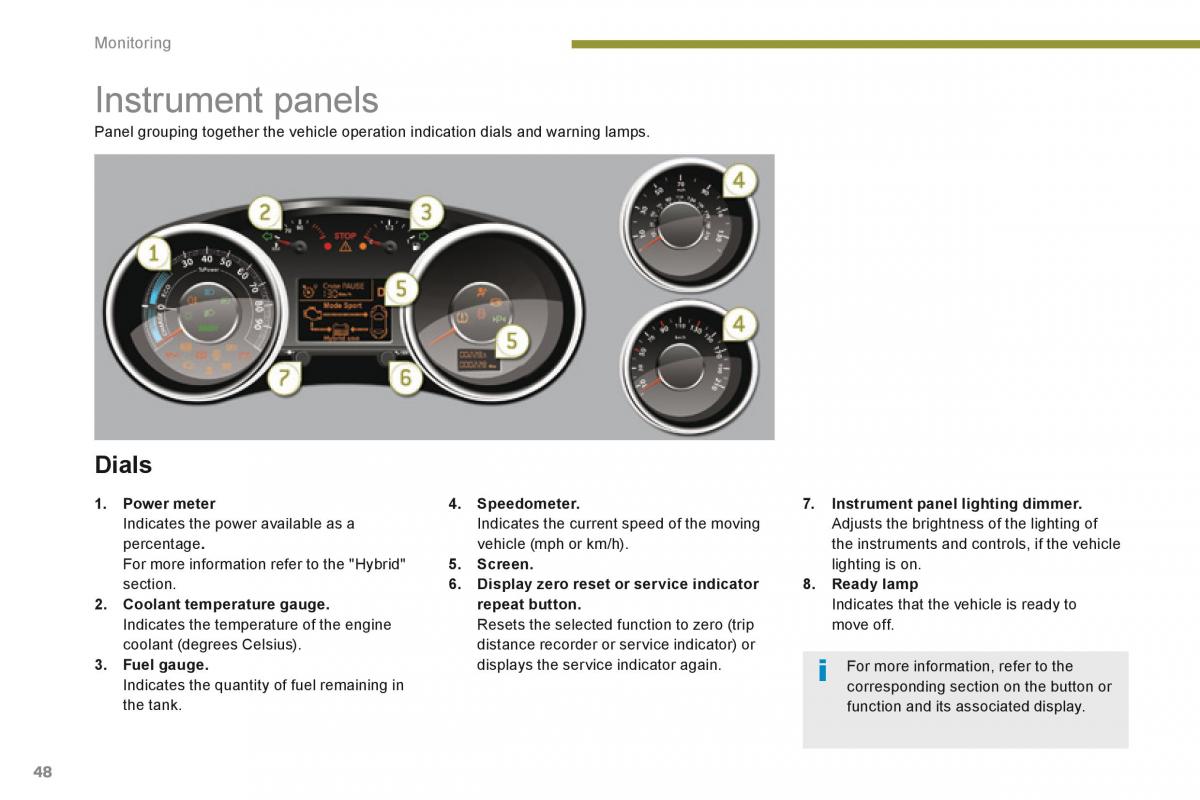 Peugeot 3008 Hybrid owners manual / page 50