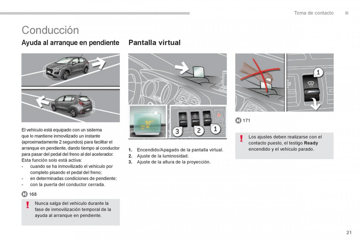 Peugeot 3008 Hybrid manual del propietario / page 23