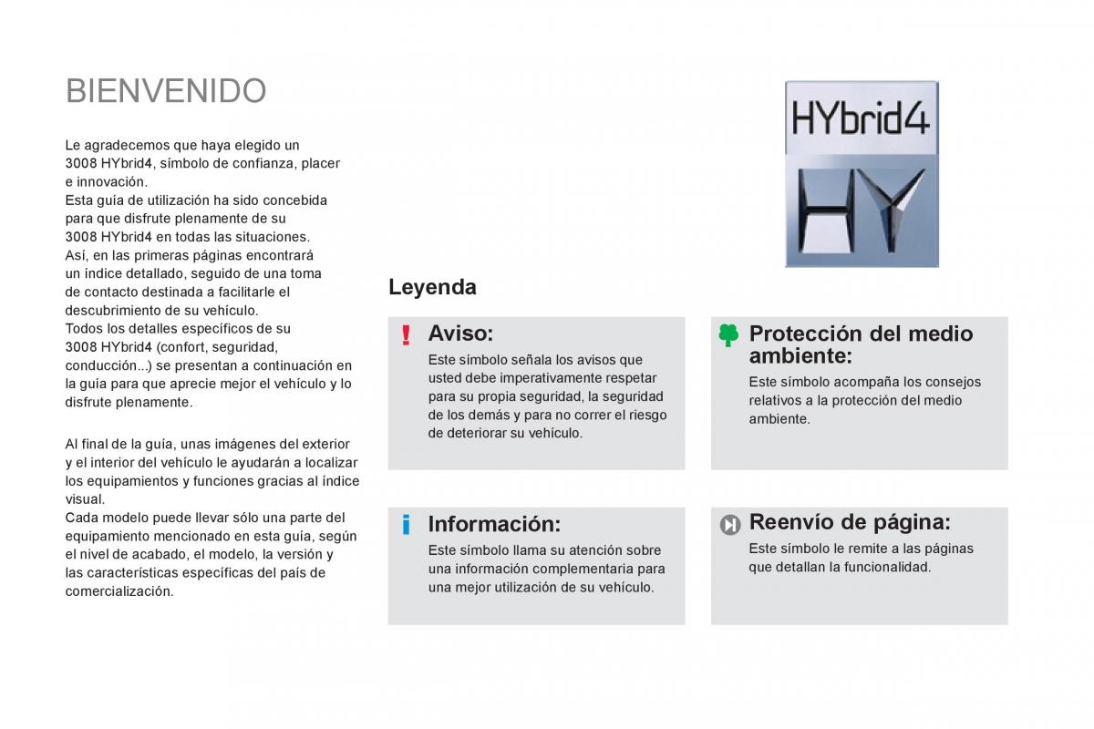 Peugeot 3008 Hybrid manual del propietario / page 3