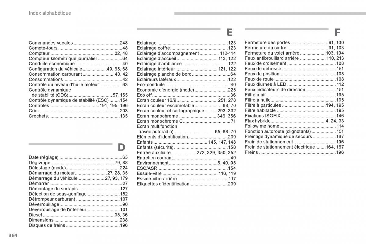 Peugeot 3008 Hybrid manuel du proprietaire / page 366