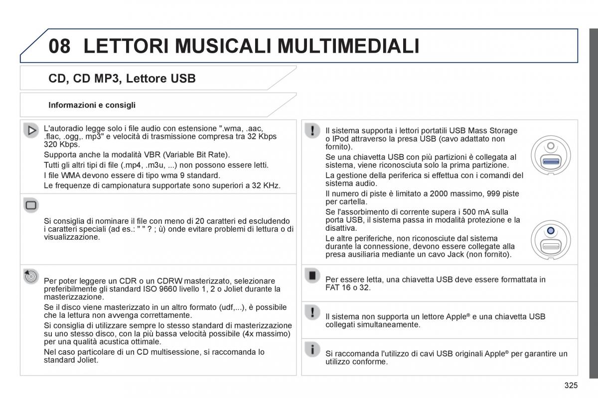 Peugeot 3008 Hybrid manuale del proprietario / page 327